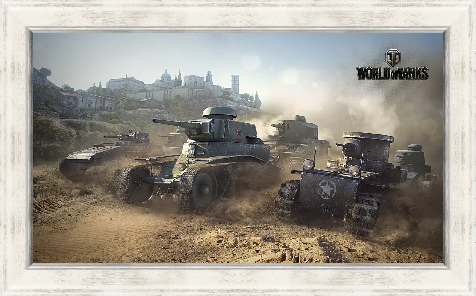 Картина в раме - world of tanks, t1, renault ft