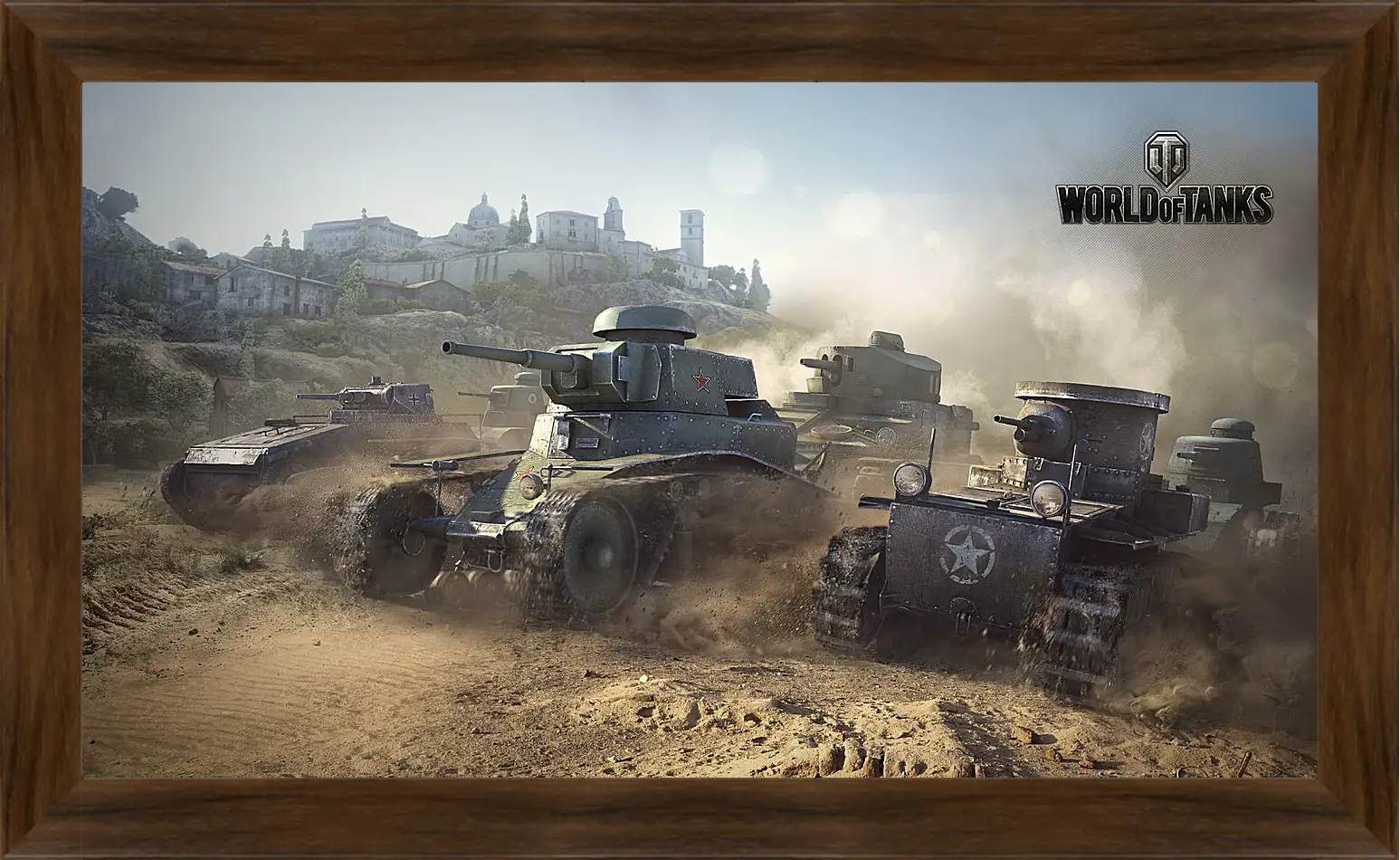 Картина в раме - world of tanks, t1, renault ft