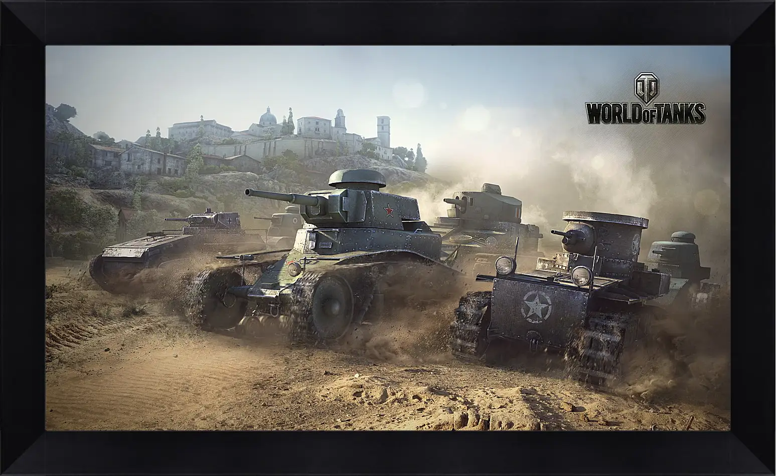 Картина в раме - world of tanks, t1, renault ft