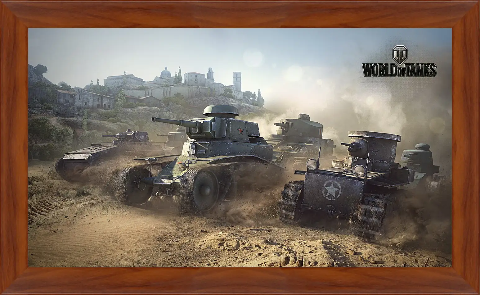 Картина в раме - world of tanks, t1, renault ft