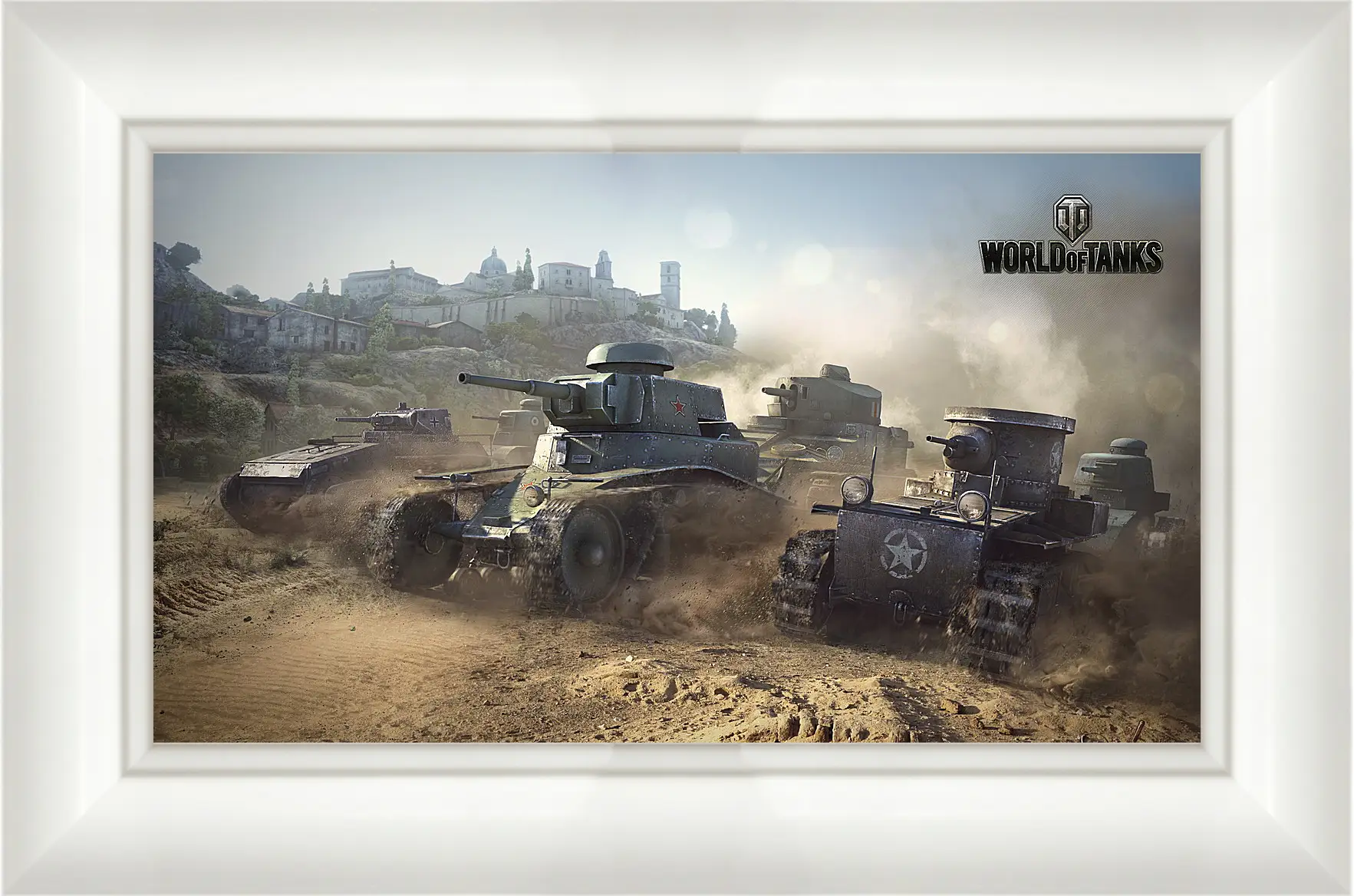 Картина в раме - world of tanks, t1, renault ft