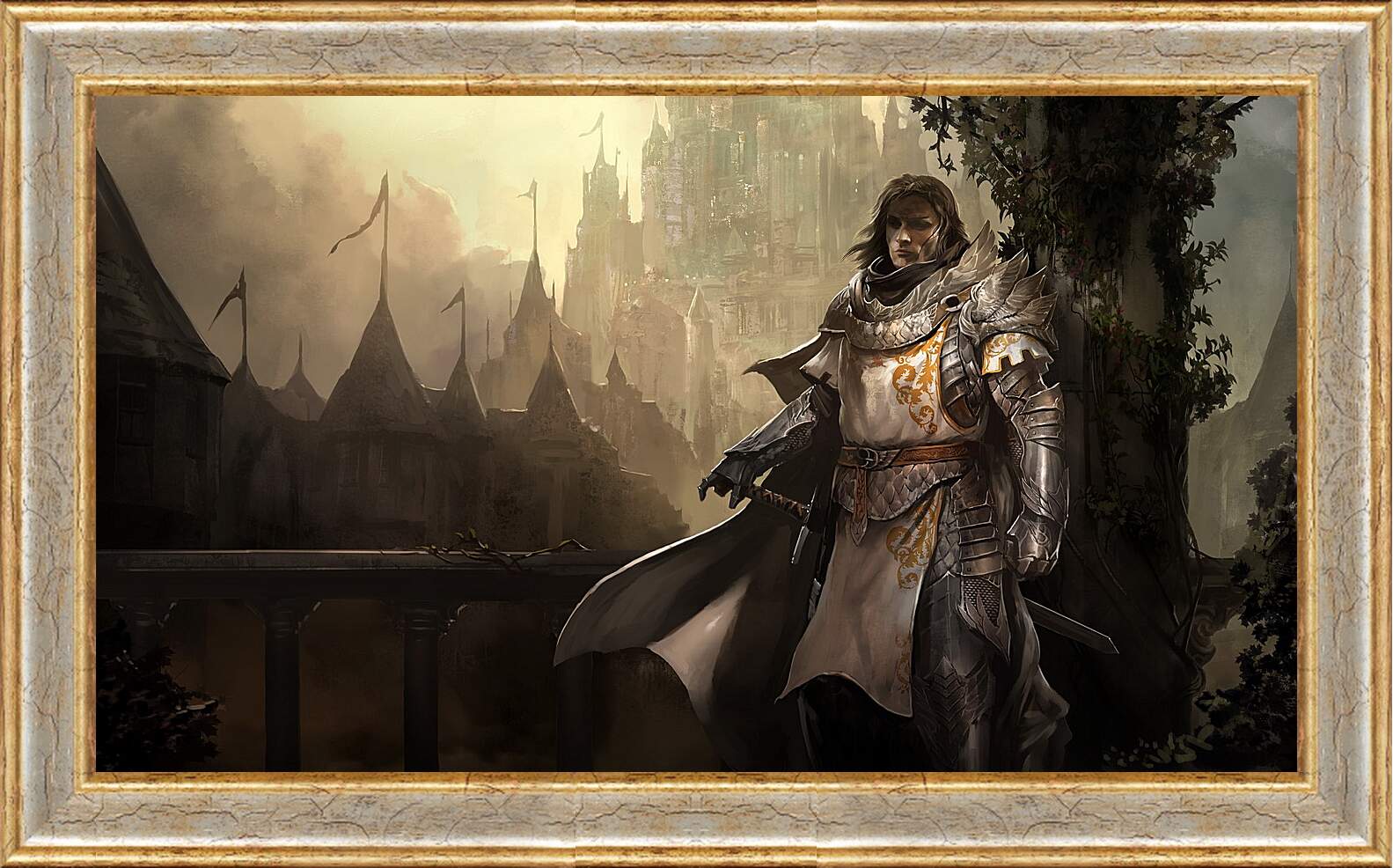 Картина в раме - guild wars 2, castle, fog
