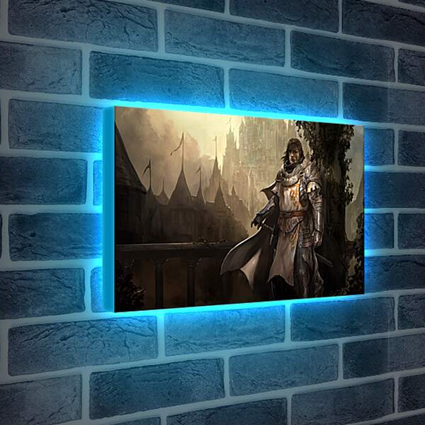 Лайтбокс световая панель - guild wars 2, castle, fog
