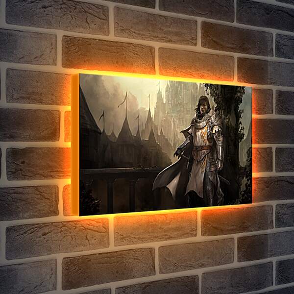 Лайтбокс световая панель - guild wars 2, castle, fog
