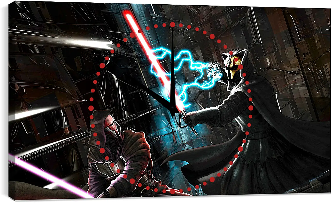 Часы картина - star wars, knights of the old republic, darth revan