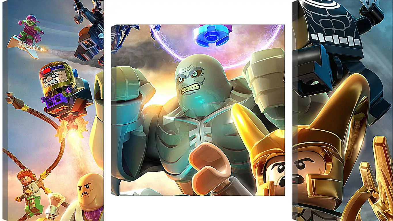 Модульная картина - lego marvel super heroes, lego, super villains
