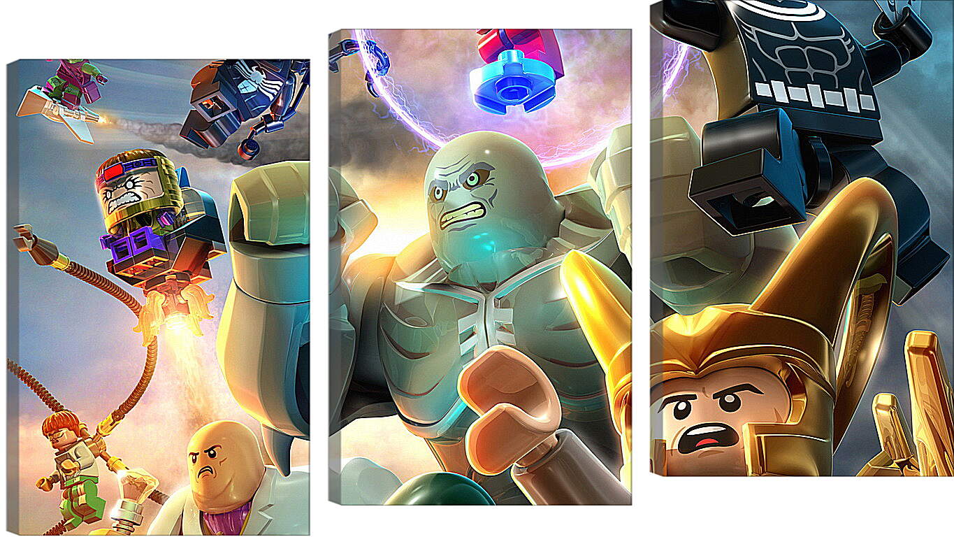Модульная картина - lego marvel super heroes, lego, super villains

