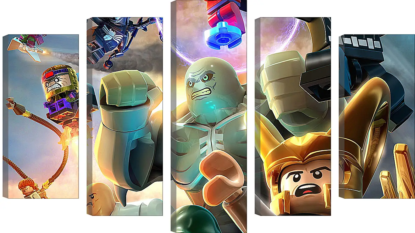 Модульная картина - lego marvel super heroes, lego, super villains
