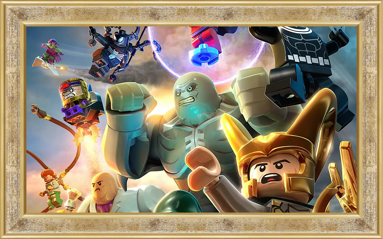 Картина в раме - lego marvel super heroes, lego, super villains
