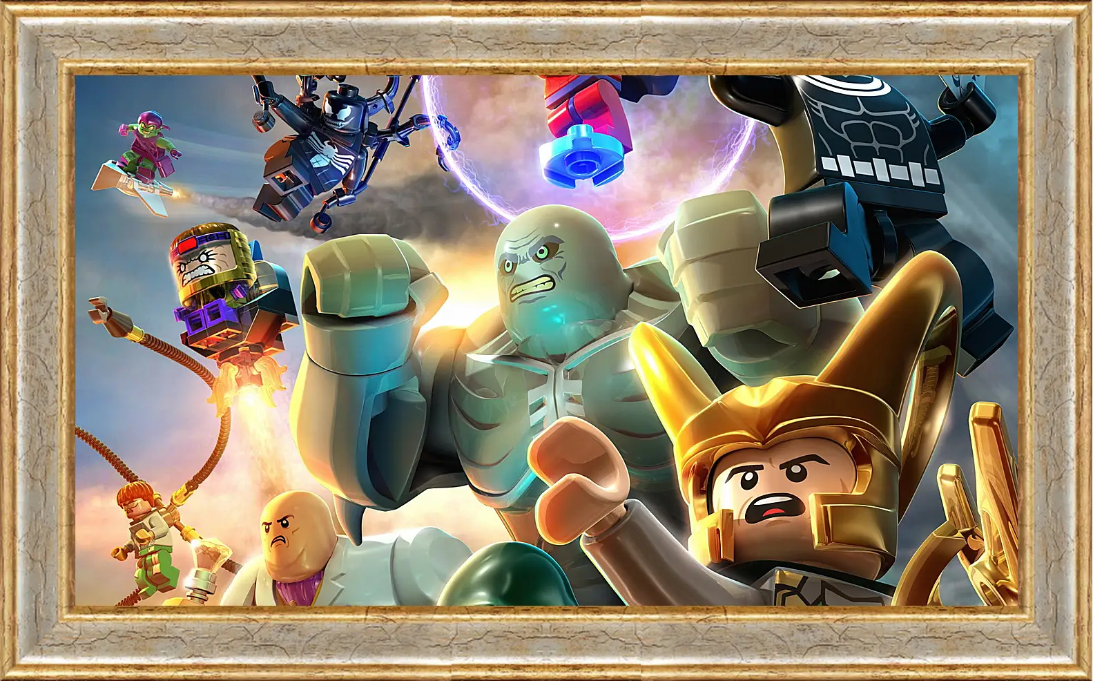 Картина в раме - lego marvel super heroes, lego, super villains
