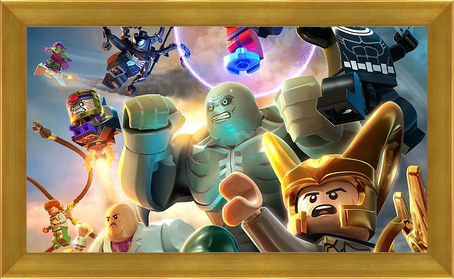 Картина в раме - lego marvel super heroes, lego, super villains
