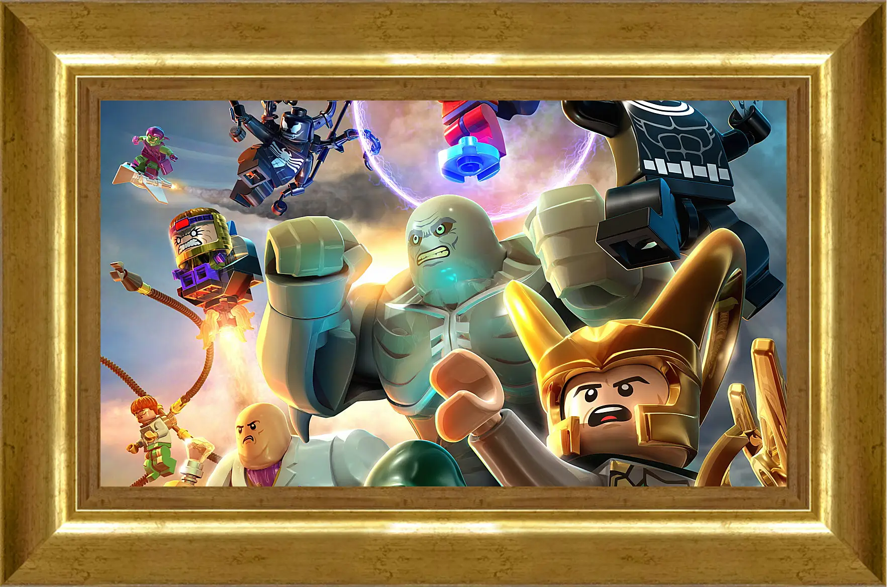 Картина в раме - lego marvel super heroes, lego, super villains
