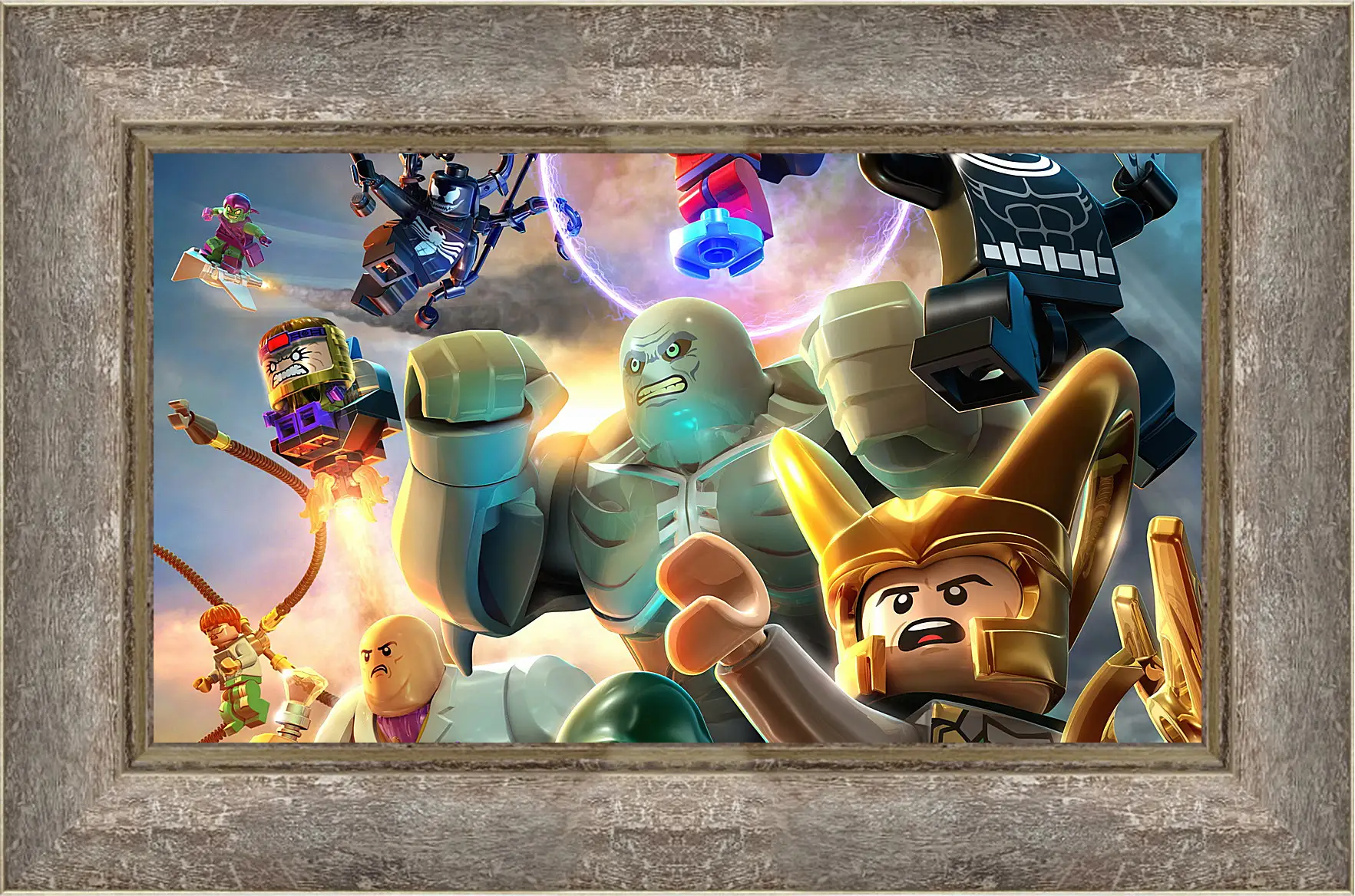 Картина в раме - lego marvel super heroes, lego, super villains
