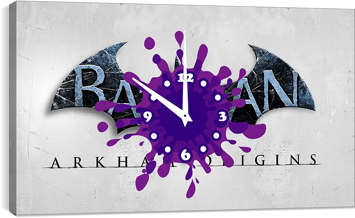 Часы картина - batman arkham origins, wb games, splash damage