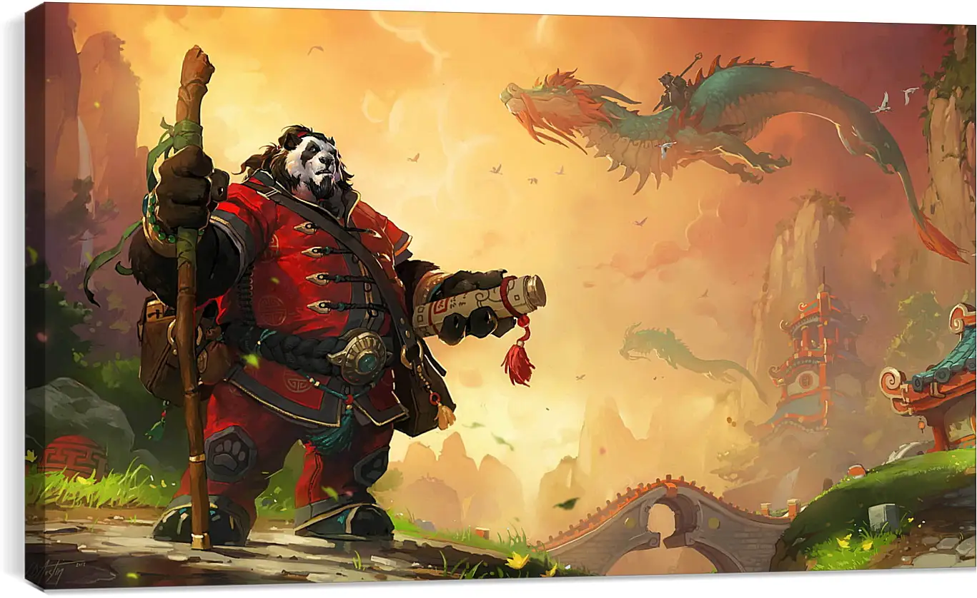 Постер и плакат - world of warcraft, mists of pandaria, panda