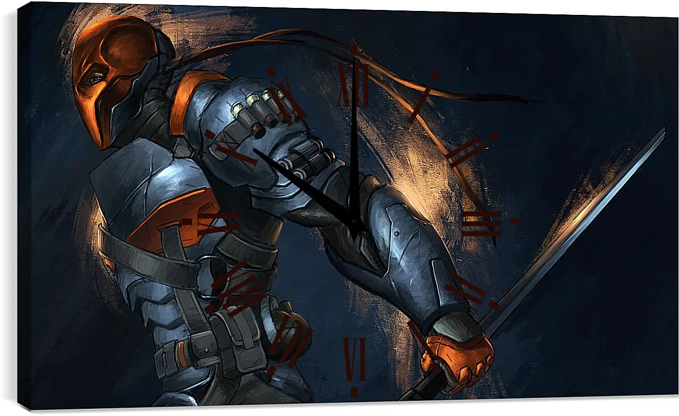 Часы картина - batman, arkham origins, deathstroke