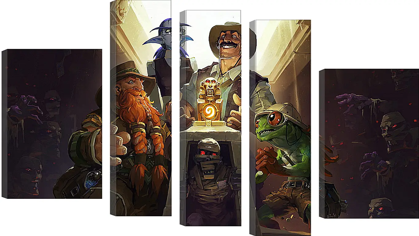 Модульная картина - hearthstone, heroes of warcraft, the league of explorers