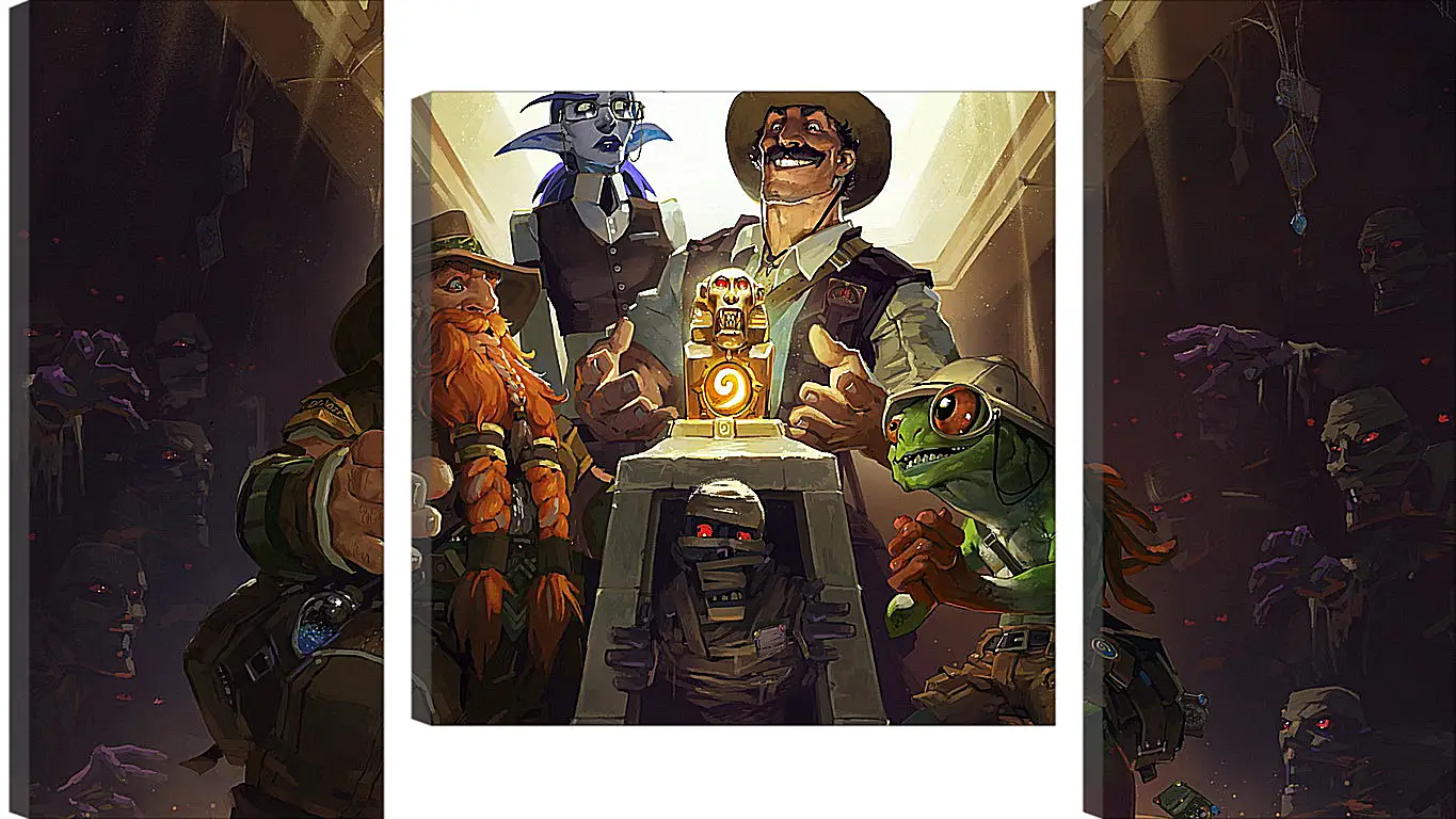 Модульная картина - hearthstone, heroes of warcraft, the league of explorers