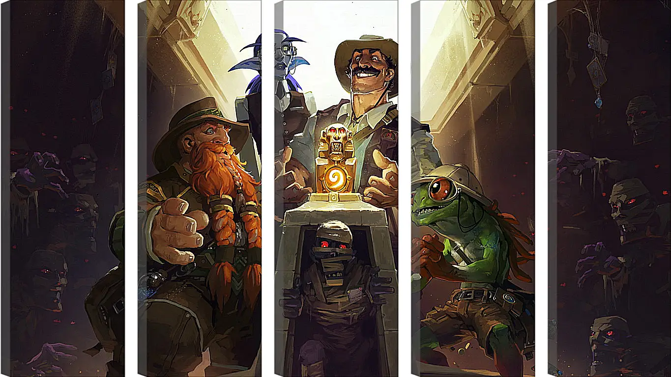 Модульная картина - hearthstone, heroes of warcraft, the league of explorers