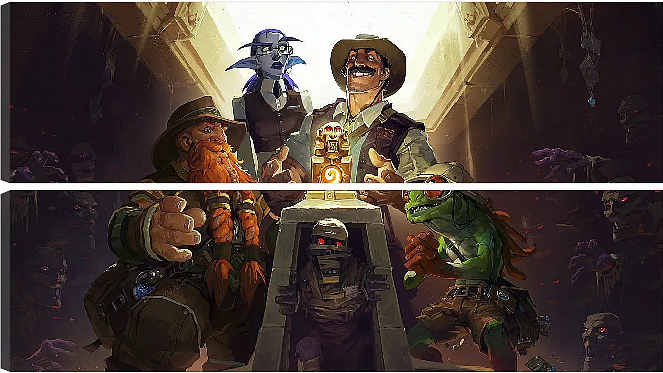 Модульная картина - hearthstone, heroes of warcraft, the league of explorers