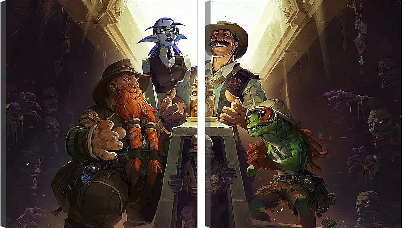 Модульная картина - hearthstone, heroes of warcraft, the league of explorers