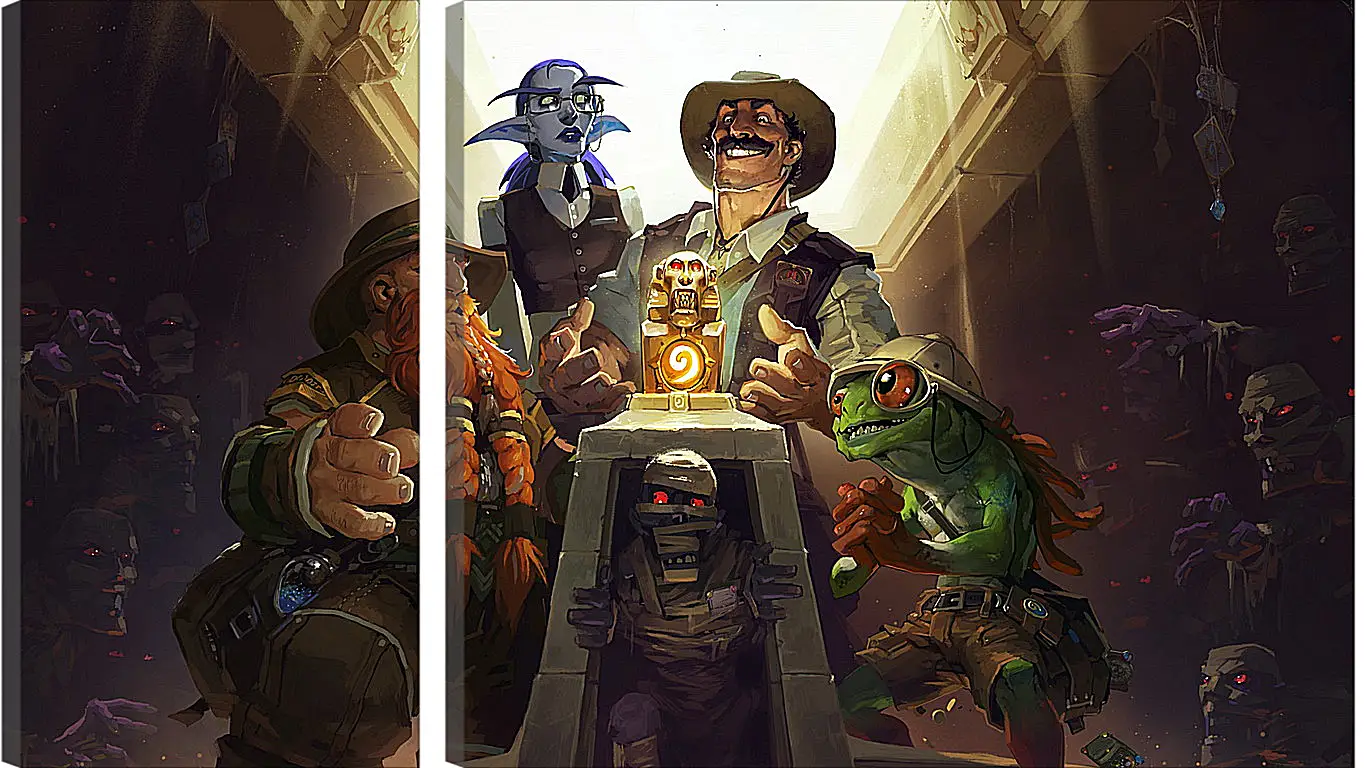 Модульная картина - hearthstone, heroes of warcraft, the league of explorers