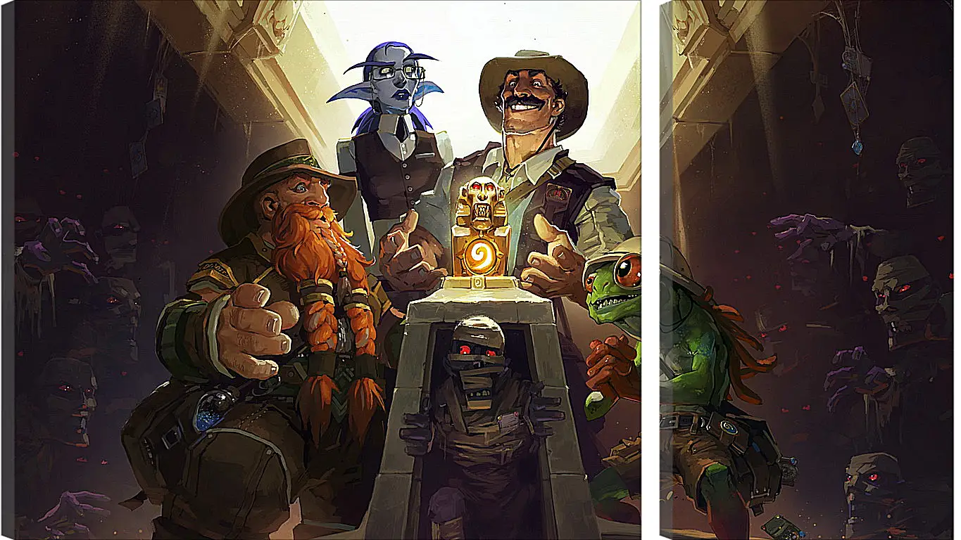 Модульная картина - hearthstone, heroes of warcraft, the league of explorers