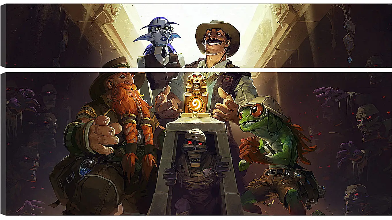 Модульная картина - hearthstone, heroes of warcraft, the league of explorers