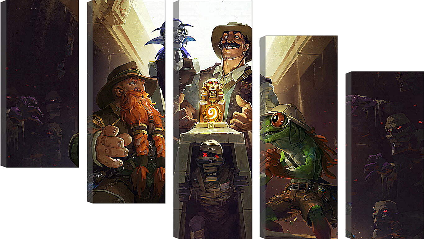 Модульная картина - hearthstone, heroes of warcraft, the league of explorers