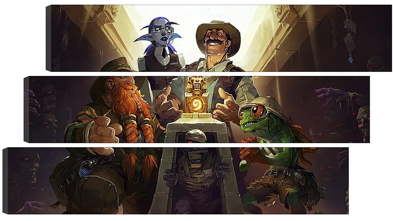 Модульная картина - hearthstone, heroes of warcraft, the league of explorers