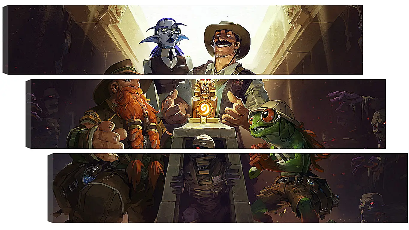 Модульная картина - hearthstone, heroes of warcraft, the league of explorers