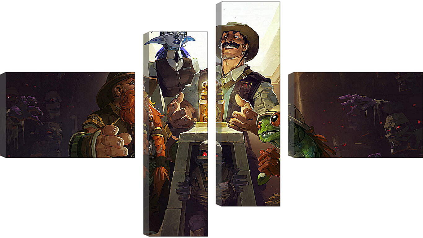 Модульная картина - hearthstone, heroes of warcraft, the league of explorers