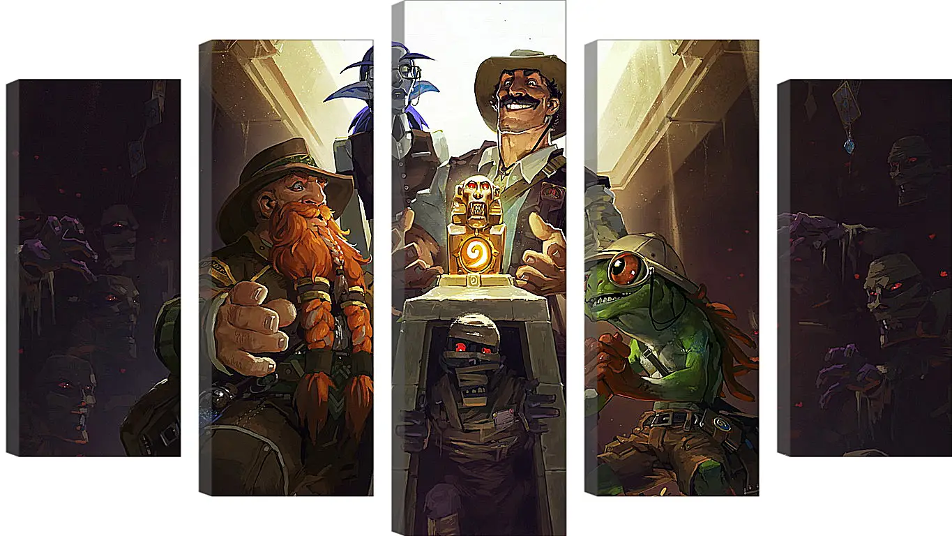 Модульная картина - hearthstone, heroes of warcraft, the league of explorers