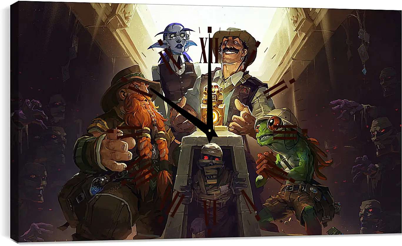 Часы картина - hearthstone, heroes of warcraft, the league of explorers