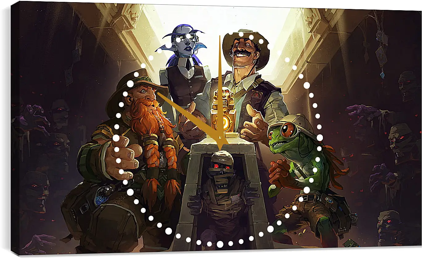 Часы картина - hearthstone, heroes of warcraft, the league of explorers