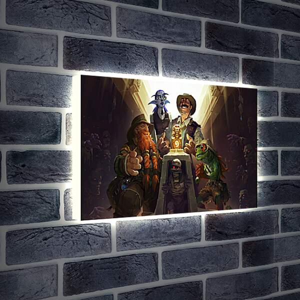 Лайтбокс световая панель - hearthstone, heroes of warcraft, the league of explorers
