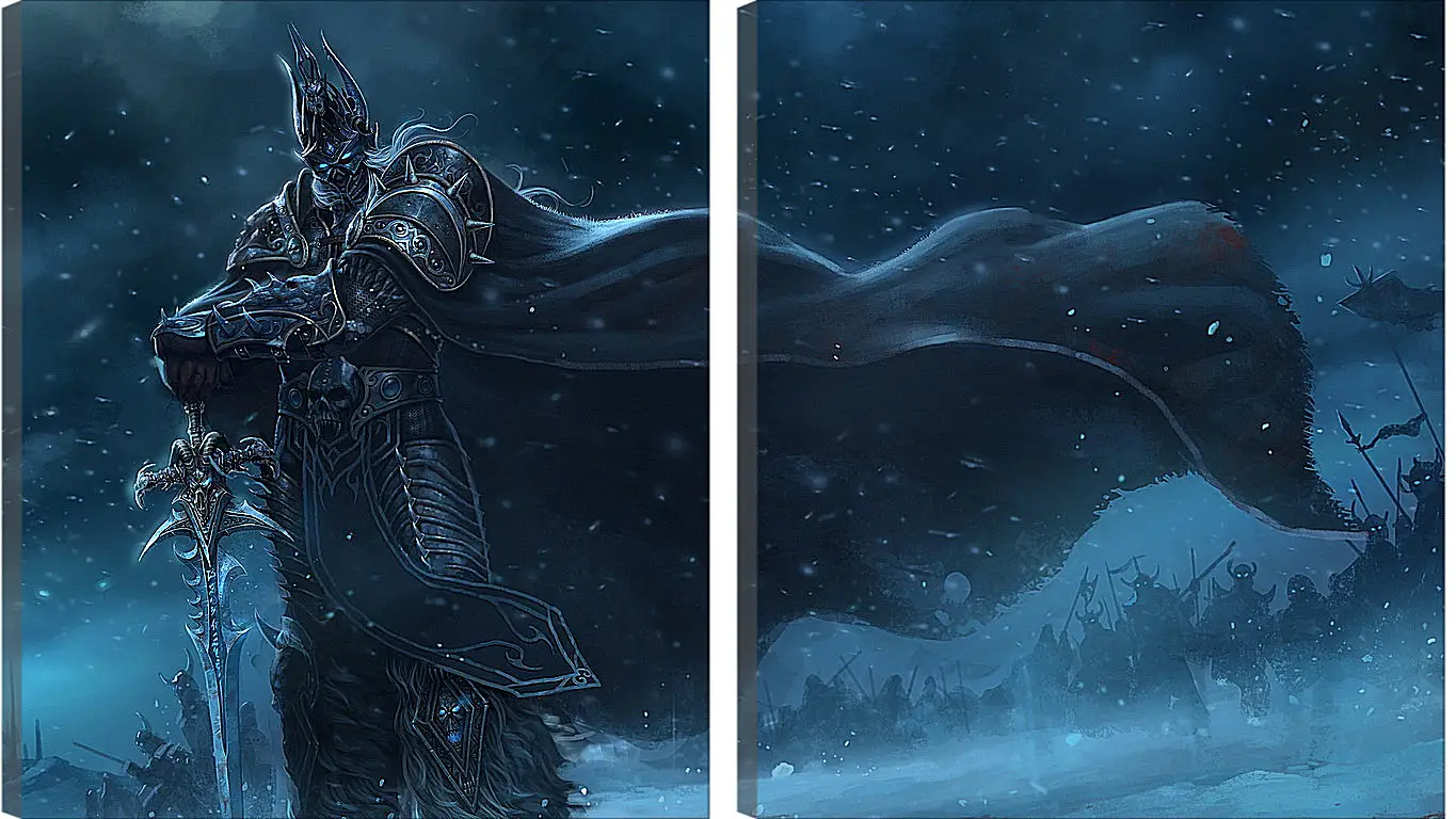 Модульная картина - warcraft, lich king, sword