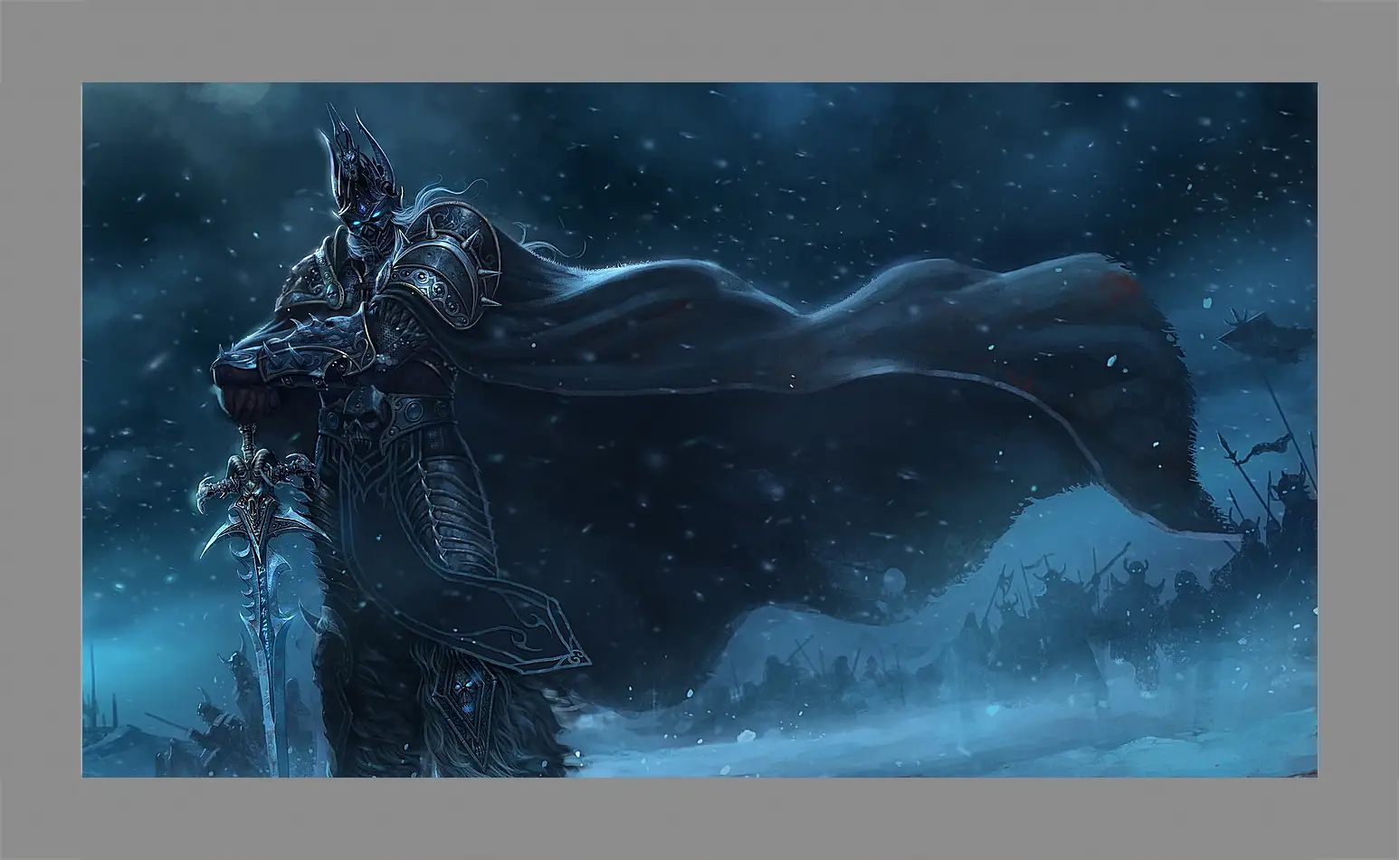 Картина в раме - warcraft, lich king, sword