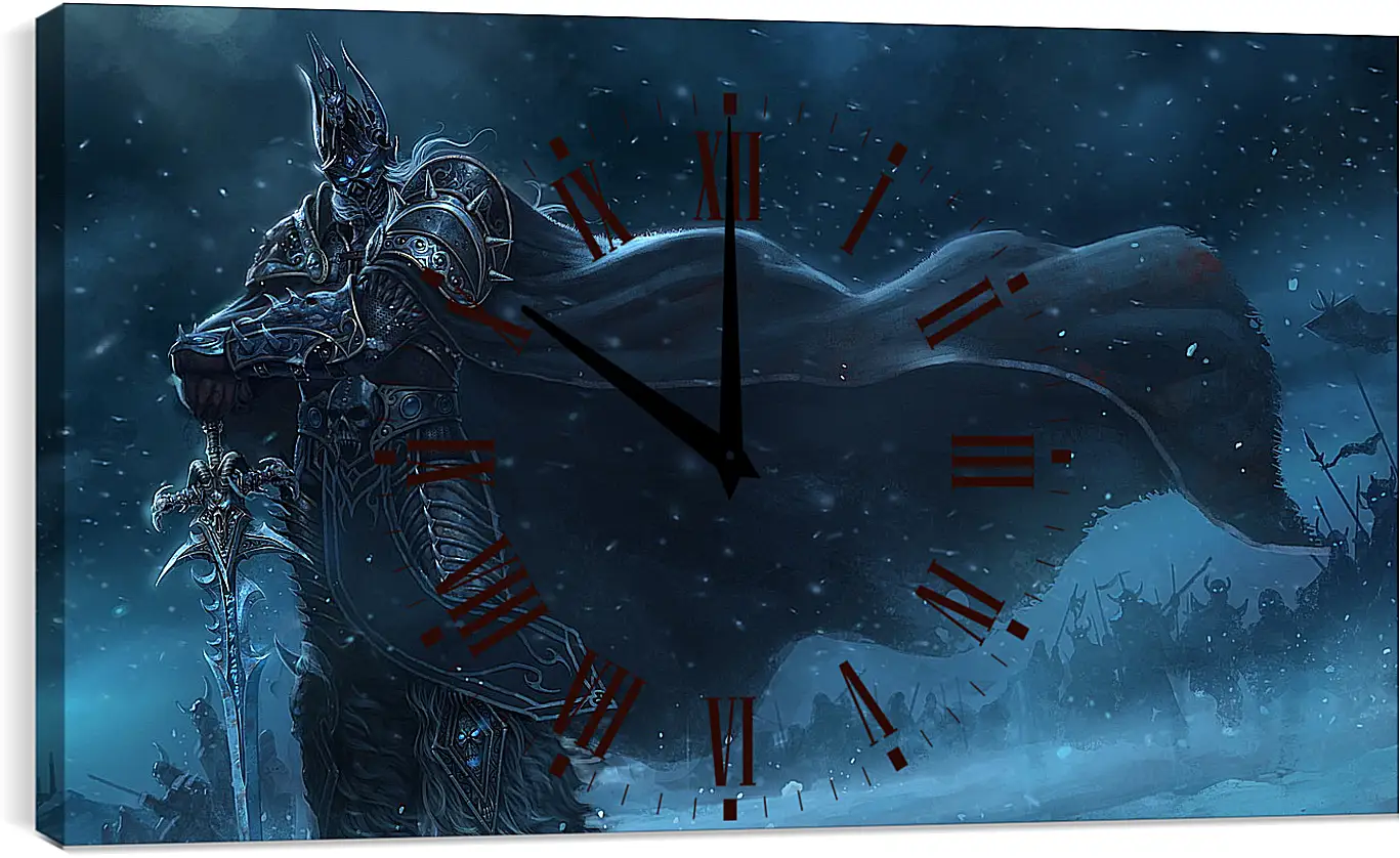 Часы картина - warcraft, lich king, sword