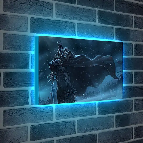 Лайтбокс световая панель - warcraft, lich king, sword