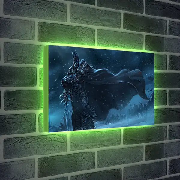 Лайтбокс световая панель - warcraft, lich king, sword