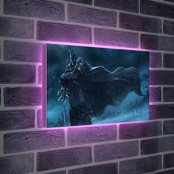 Лайтбокс световая панель - warcraft, lich king, sword