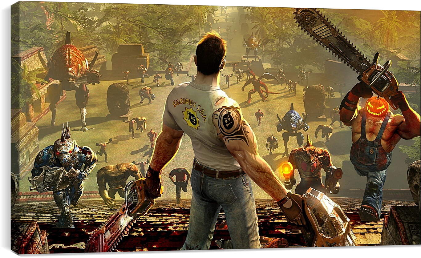 Постер и плакат - serious sam, samuel stone, monsters
