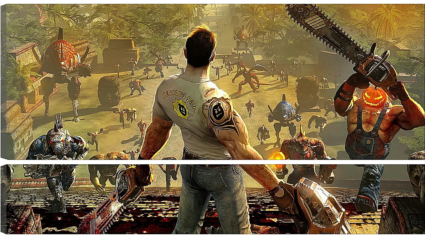 Модульная картина - serious sam, samuel stone, monsters
