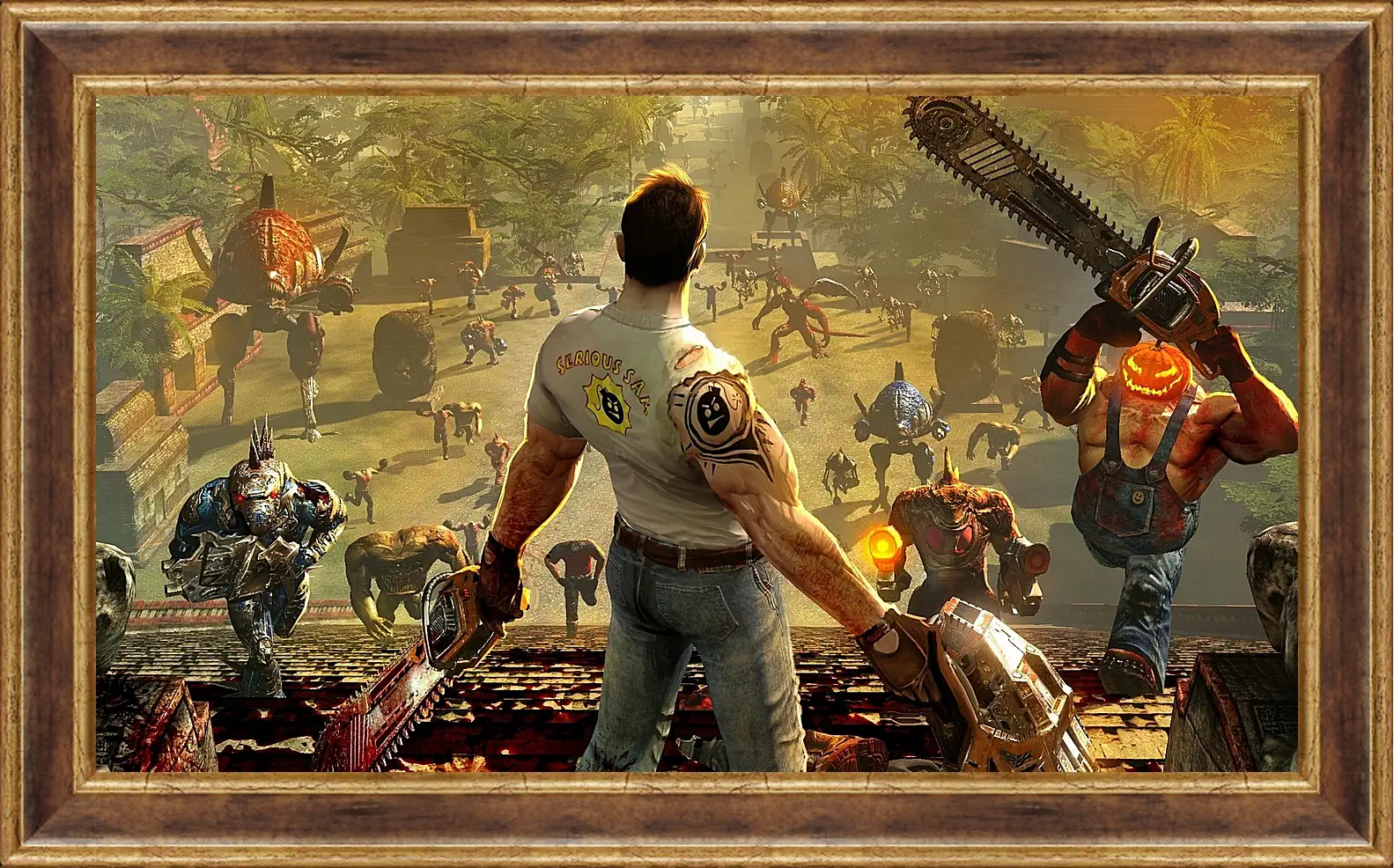 Картина в раме - serious sam, samuel stone, monsters
