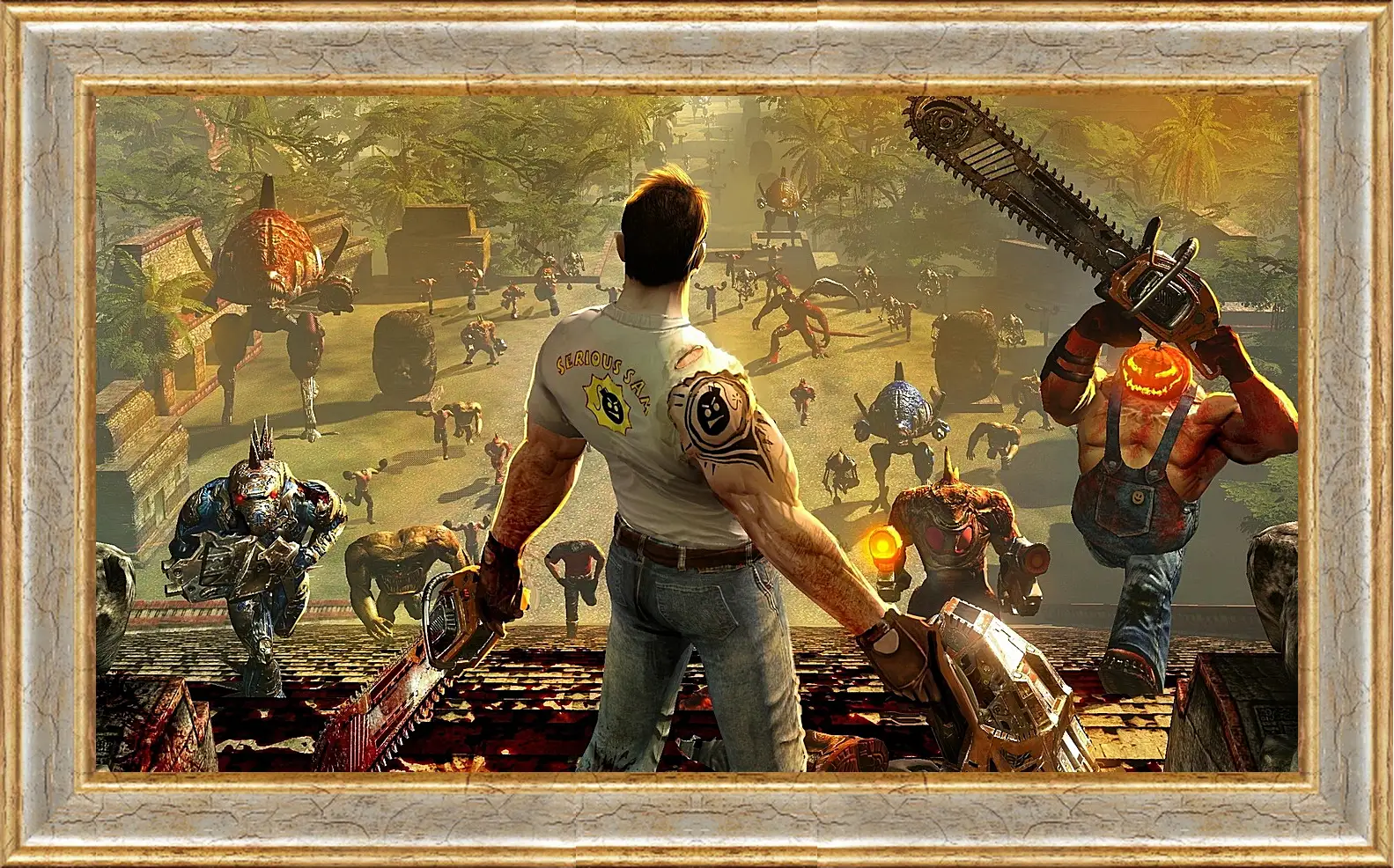 Картина в раме - serious sam, samuel stone, monsters
