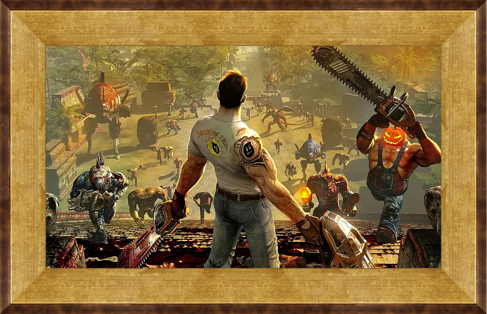 Картина в раме - serious sam, samuel stone, monsters
