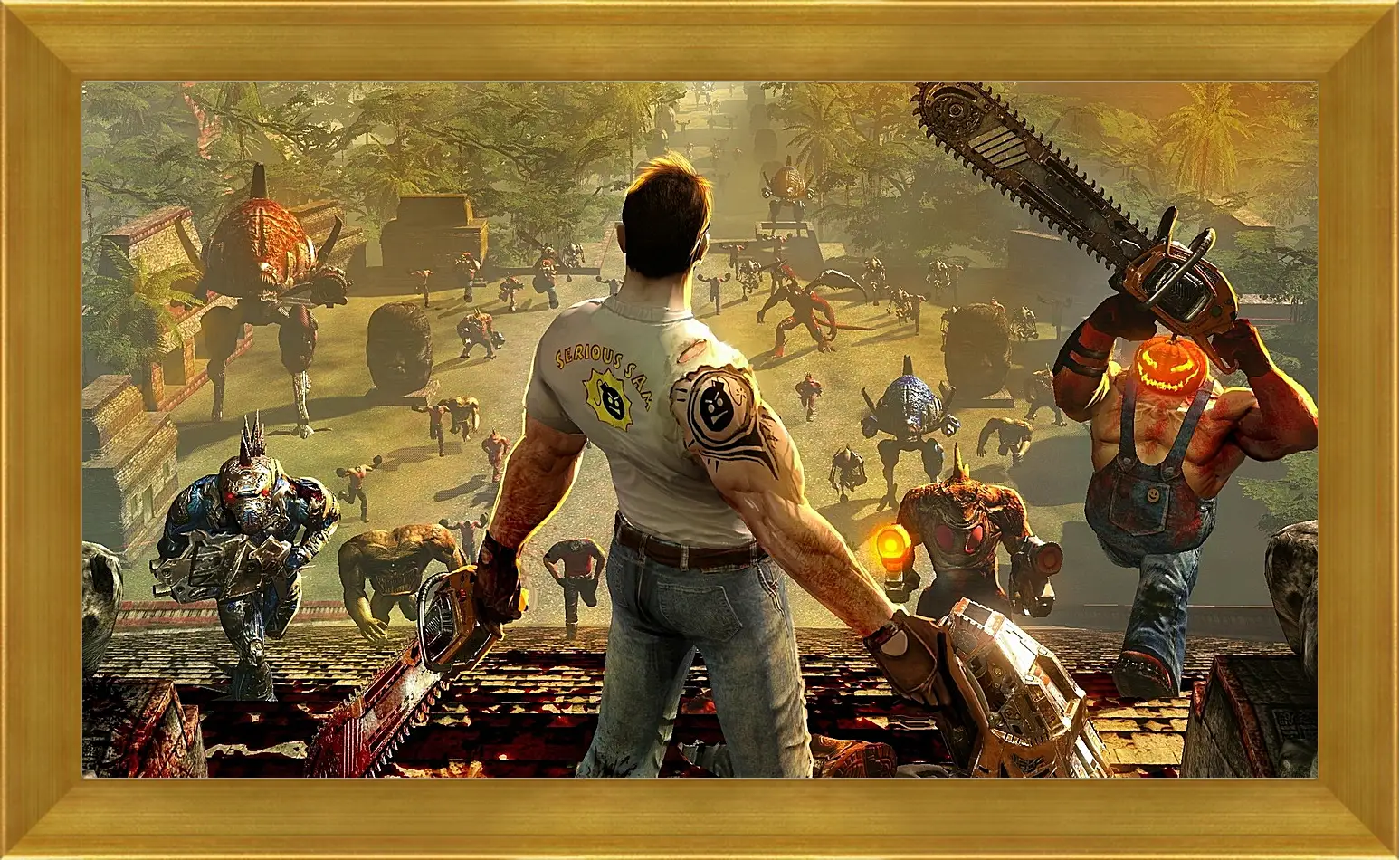 Картина в раме - serious sam, samuel stone, monsters
