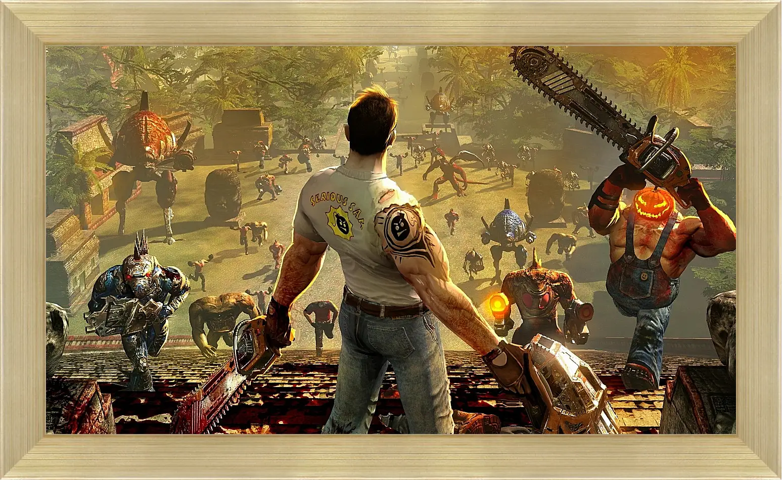 Картина в раме - serious sam, samuel stone, monsters
