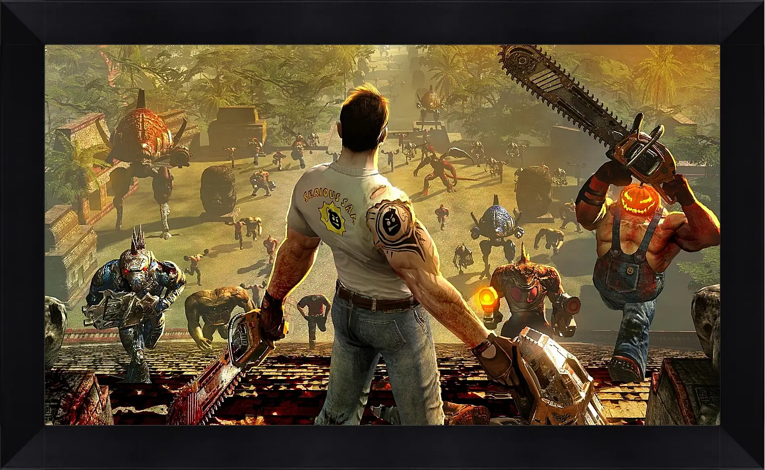 Картина в раме - serious sam, samuel stone, monsters
